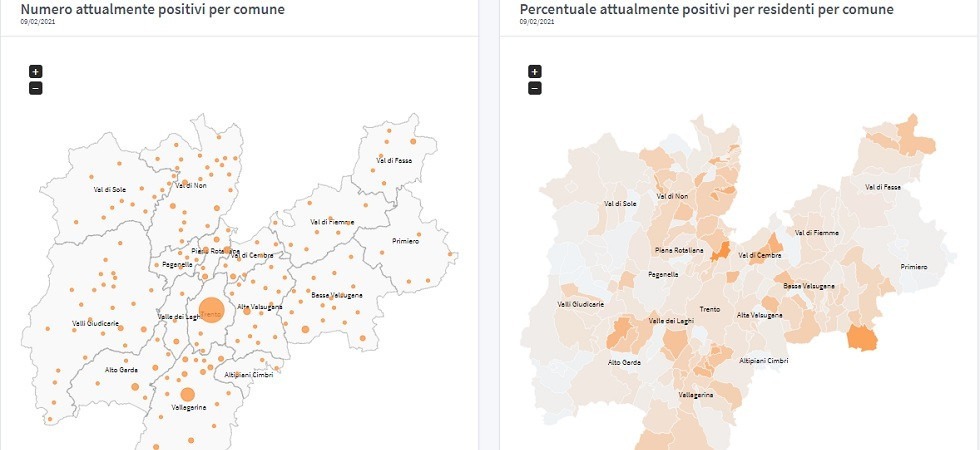 Coronavirus in Trentino, 5 casi a Mezzocorona e Pergine